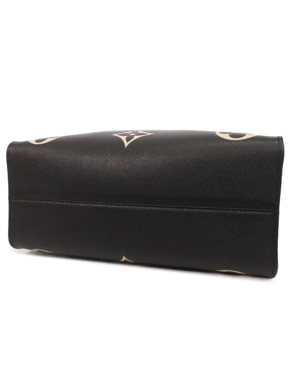 Louis Vuitton On The Go MM Black Beige Monogram Empreinte 2-Way Shoulder Bag